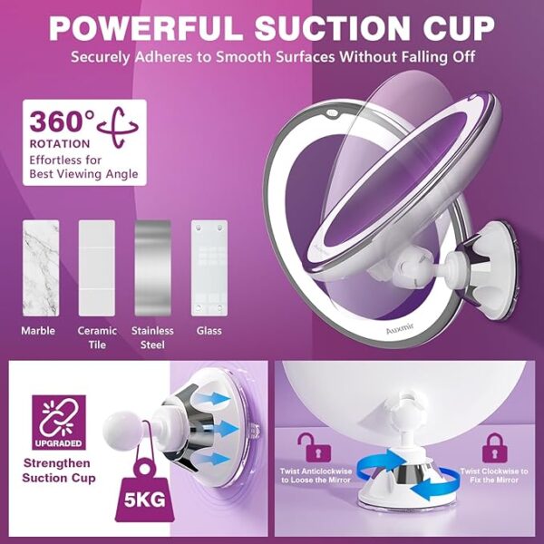 Vanity Mirror with Power Suction Cup